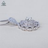 PX219 5.4mm Mặt dây chuyền viền đá phối baguette 