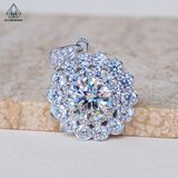  PX223 10mm Mặt dây chuyền hoa 2 viền 