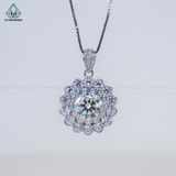  PX223 10mm Mặt dây chuyền hoa 2 viền 