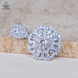  PX238 4.5mm Mặt dây chuyền hoa đá 