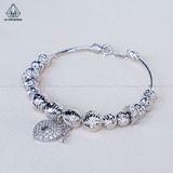  B942 Lắc tay bi charm ổ khoá 