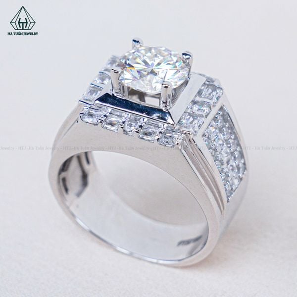  RMX112 8.1mm Nhẫn nam viền baguette 