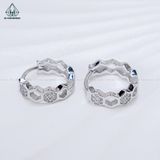  E035 Bông tai khoen lục giác 