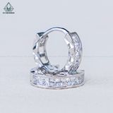  E034 Bông tai khoen princess vành móc máy 