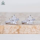  E039 Bông tai khoen bướm đá 