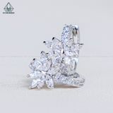  E039 Bông tai khoen bướm đá 