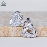  E048 Bông tai xoắn ốc baguette 