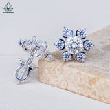  EX442 5mm Bông tai hoa đá 6 cánh 