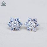  EX442 5mm Bông tai hoa đá 6 cánh 