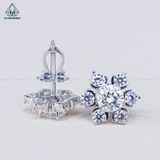  EX442 5mm Bông tai hoa đá 6 cánh 