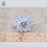  RX527 7mm FULL MOIS Nhẫn nữ vuông 