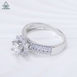  RX528 5.4mm Nhẫn nữ hoa đá 10 cánh 