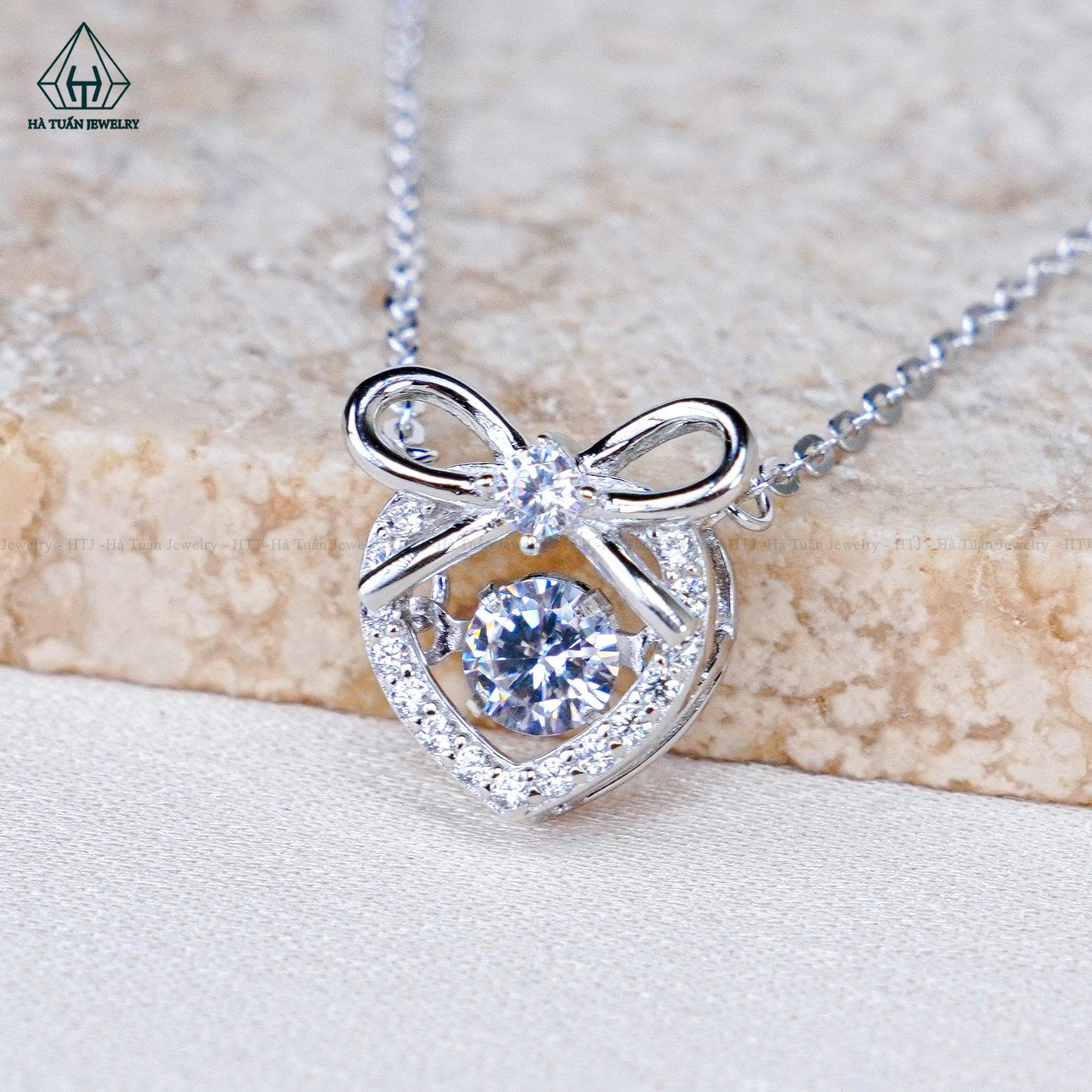  N655 Dây mặt liền tim nơ 