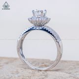  RX528 5.4mm Nhẫn nữ hoa đá 10 cánh 