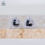  EX444 Bông tai FULL MOIS trái tim 