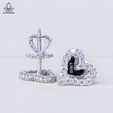  EX444 Bông tai FULL MOIS trái tim 