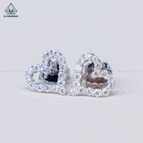  EX444 Bông tai FULL MOIS trái tim 