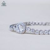  B971 7mm Lắc tay full đá halo tròn 