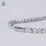  B971 7mm Lắc tay full đá halo tròn 