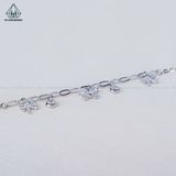  A435 Lắc chân bướm đá baguette 