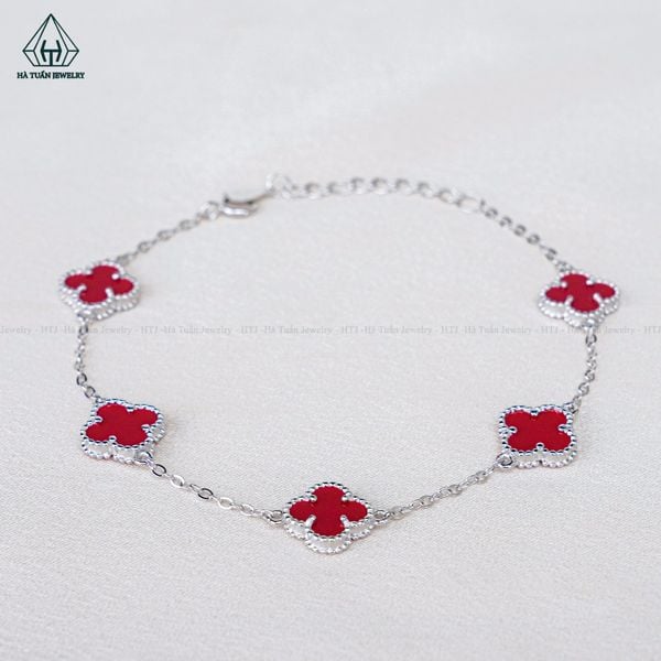  B866 Lắc tay Van đá mã não đỏ 