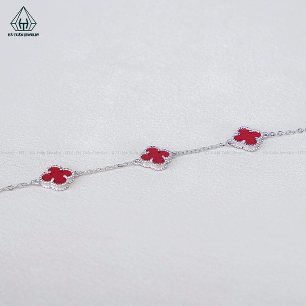  B866 Lắc tay Van đá mã não đỏ 