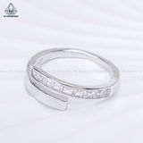  R972 Nhẫn nữ baguette so le 