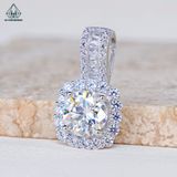  PX242 8.1mm Mặt dây chuyền halo vuông 