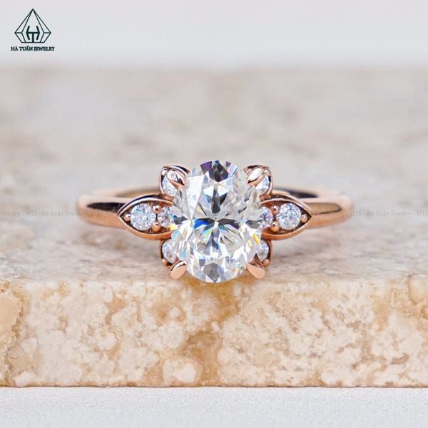  RG075 VH14K Oval 6*8 1.5ct 