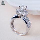  RX531 Nhẫn nữ 6mm hoa đá 8 cánh 