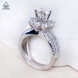  RX531 Nhẫn nữ 6mm hoa đá 8 cánh 