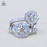  RG185 VT14K Lab Diamond 6.3mm + Lab Diamond Cushion 6*6mm 
