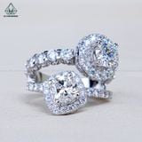  RG185 VT14K Lab Diamond 6.3mm + Lab Diamond Cushion 6*6mm 