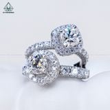  RG185 VT14K Lab Diamond 6.3mm + Lab Diamond Cushion 6*6mm 