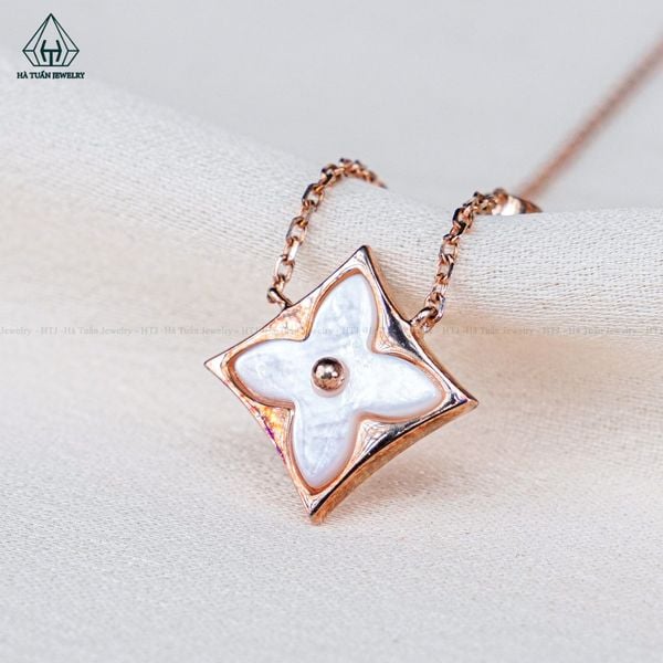  N505 Dây chuyền L.V xi vàng hồng 