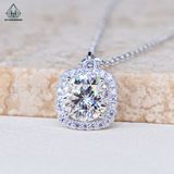  N661 Dây mặt liền halo vuông chủ MOIS 6.5mm (không mã cạnh) 