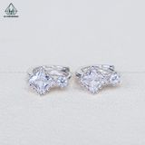  E062 bông tai khoen đá thoi 