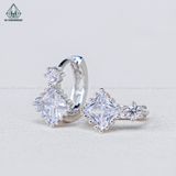  E062 bông tai khoen đá thoi 