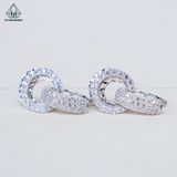  E056 Bông tai khoen đá móc máy 