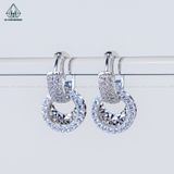  E056 Bông tai khoen đá móc máy 