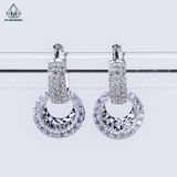  E056 Bông tai khoen đá móc máy 