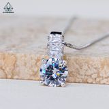  PX246 7.5mm Mặt dây chuyền thanh đá baguette 