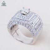  RMX037 6mm Nhẫn nam viền baguette 