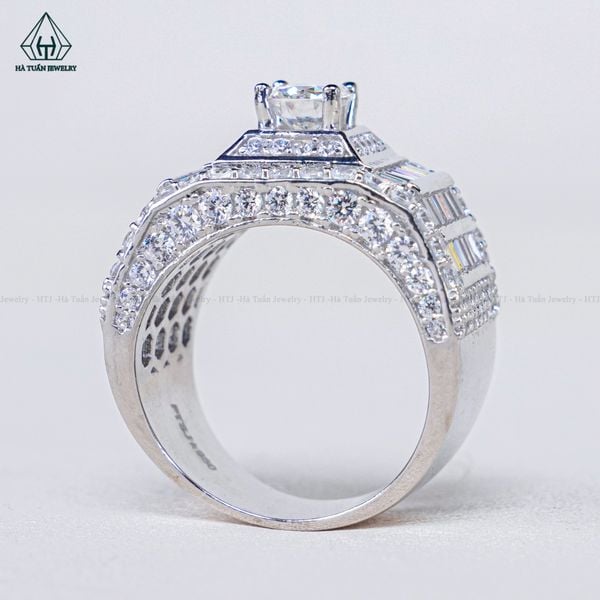  RMX037 6mm Nhẫn nam viền baguette 