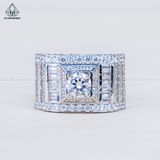  RMX037 6mm Nhẫn nam viền baguette 