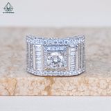 RMX037 6mm Nhẫn nam viền baguette 