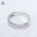  R973 Nhẫn nữ 2 hàng đá 
