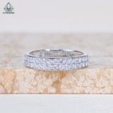  R973 Nhẫn nữ 2 hàng đá 
