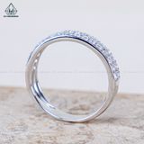  R973 Nhẫn nữ 2 hàng đá 