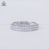  R973 Nhẫn nữ 2 hàng đá 